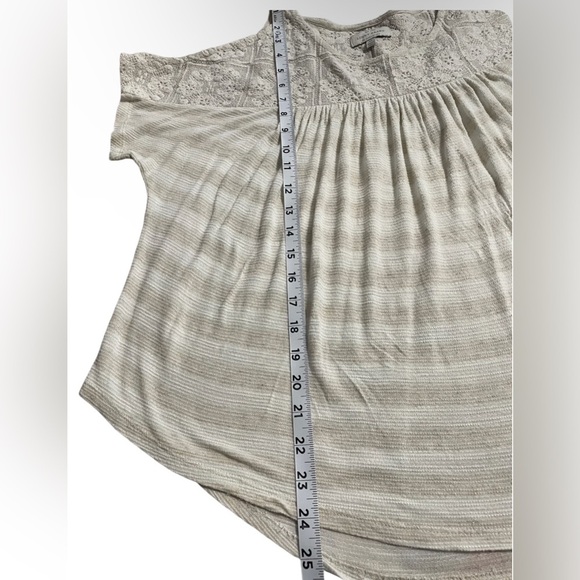 Lucky brand blouse color:cream/white size:M - Picture 5 of 7